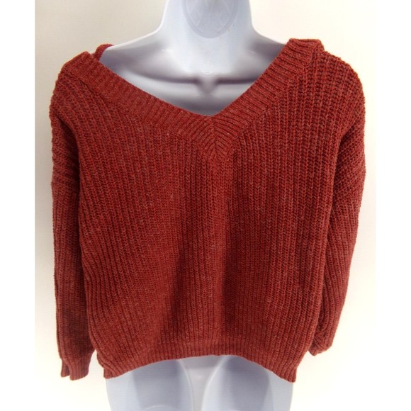ZAFUL Women's V-Neck Boho Pullover Knitted Sweater size M Alpaca blend - Picture 3 of 7